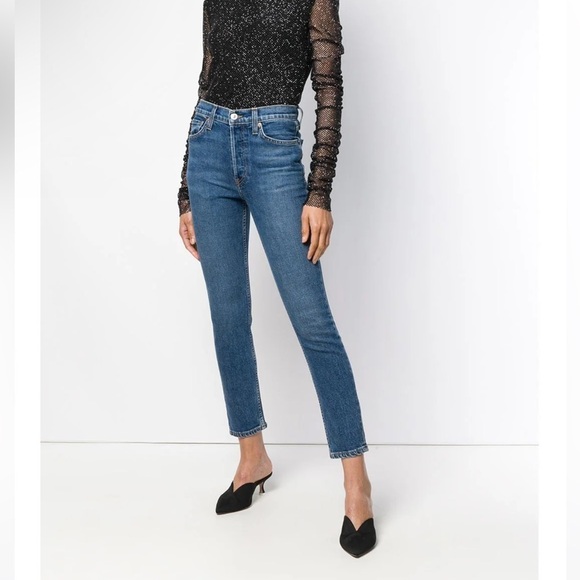 RE/DONE Originals High Rise Comfort Stretch Ankle Crop Jeans Size 24 $265 - Picture 1 of 6